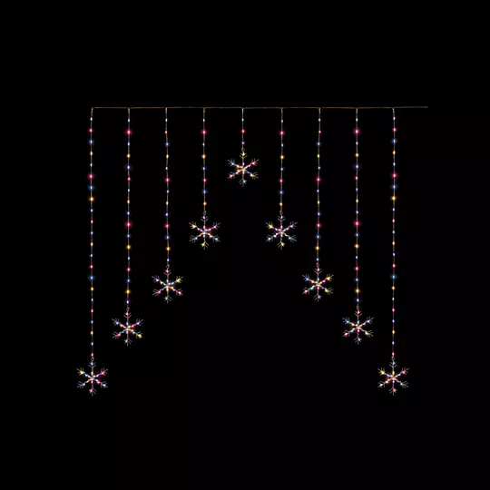 Premier Decorations Colour Snowflake Christmas Window Lights