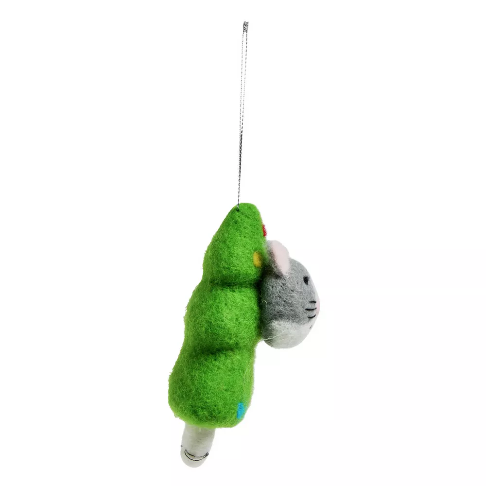 Argos Home Felt Cat in Tree Hanging Christmas Ornament — thumbnail 3