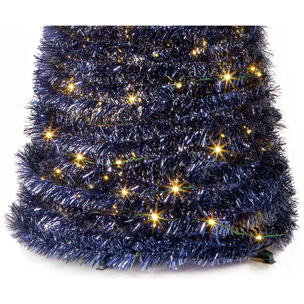 Premier Decorations 6ft Pop Up Slim Christmas Tree - Blue — thumbnail 4
