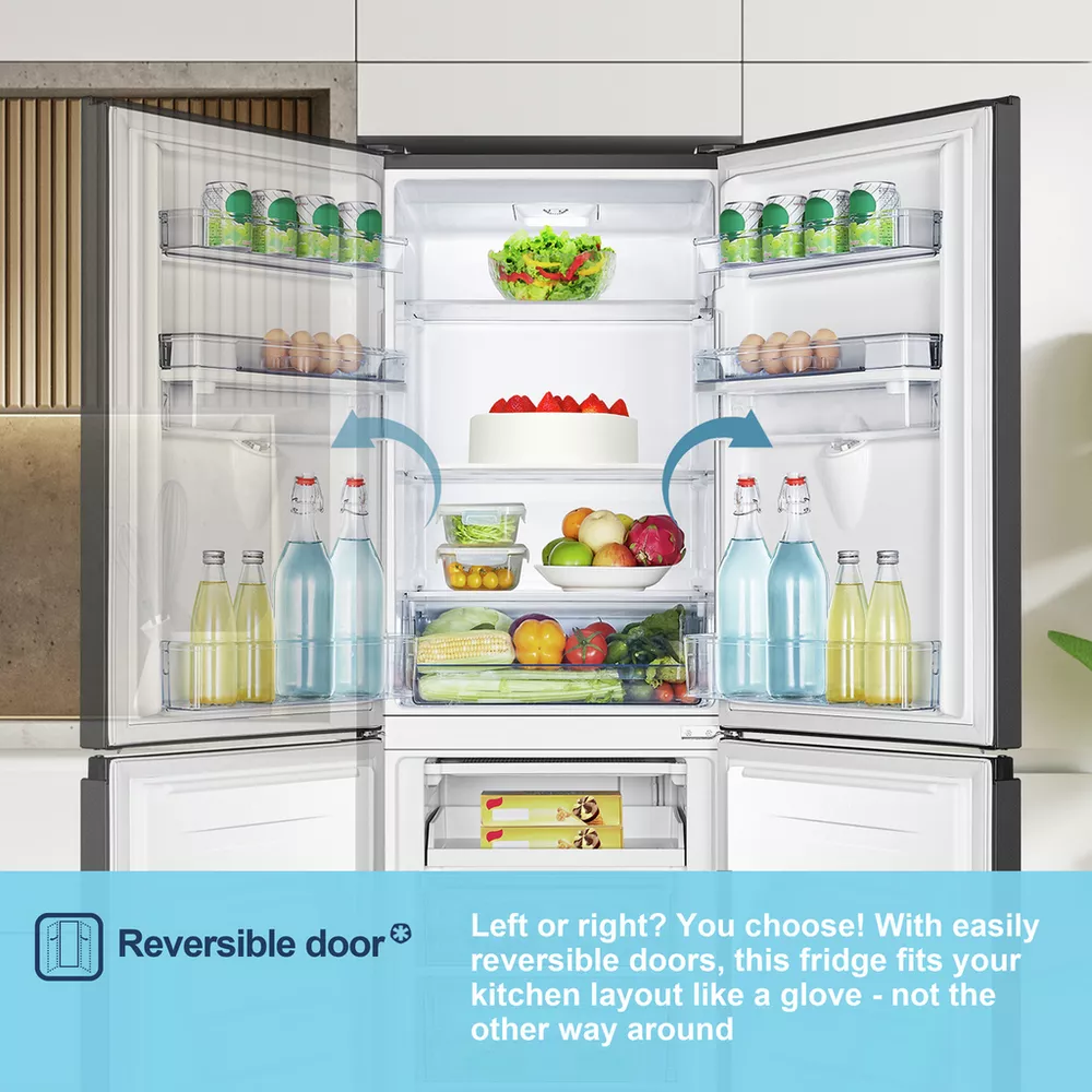 Fridgemaster MC55240DEB Freestanding Fridge Freezer - Black — thumbnail 13