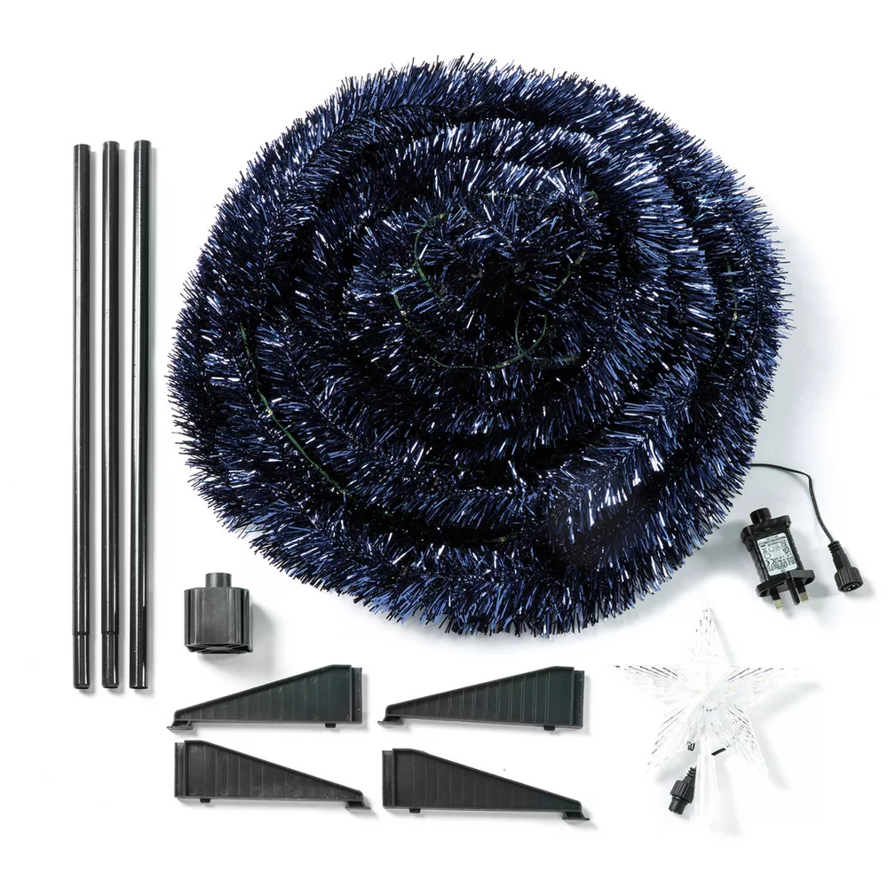 Premier Decorations 6ft Pop Up Slim Christmas Tree - Blue — thumbnail 6