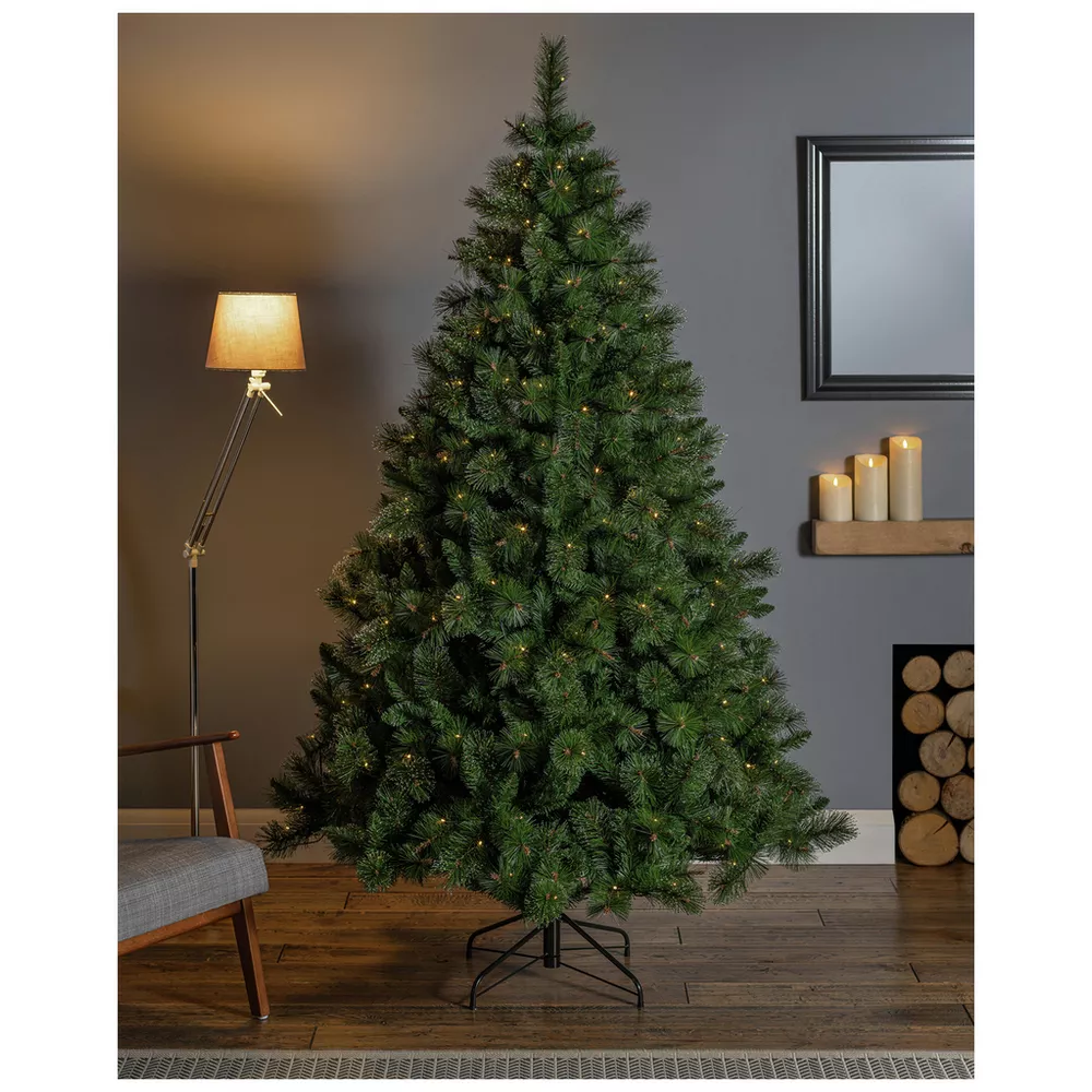 Premier Decorations 8ft Prelit Ridgemere Pine Christmas Tree — photograph 1