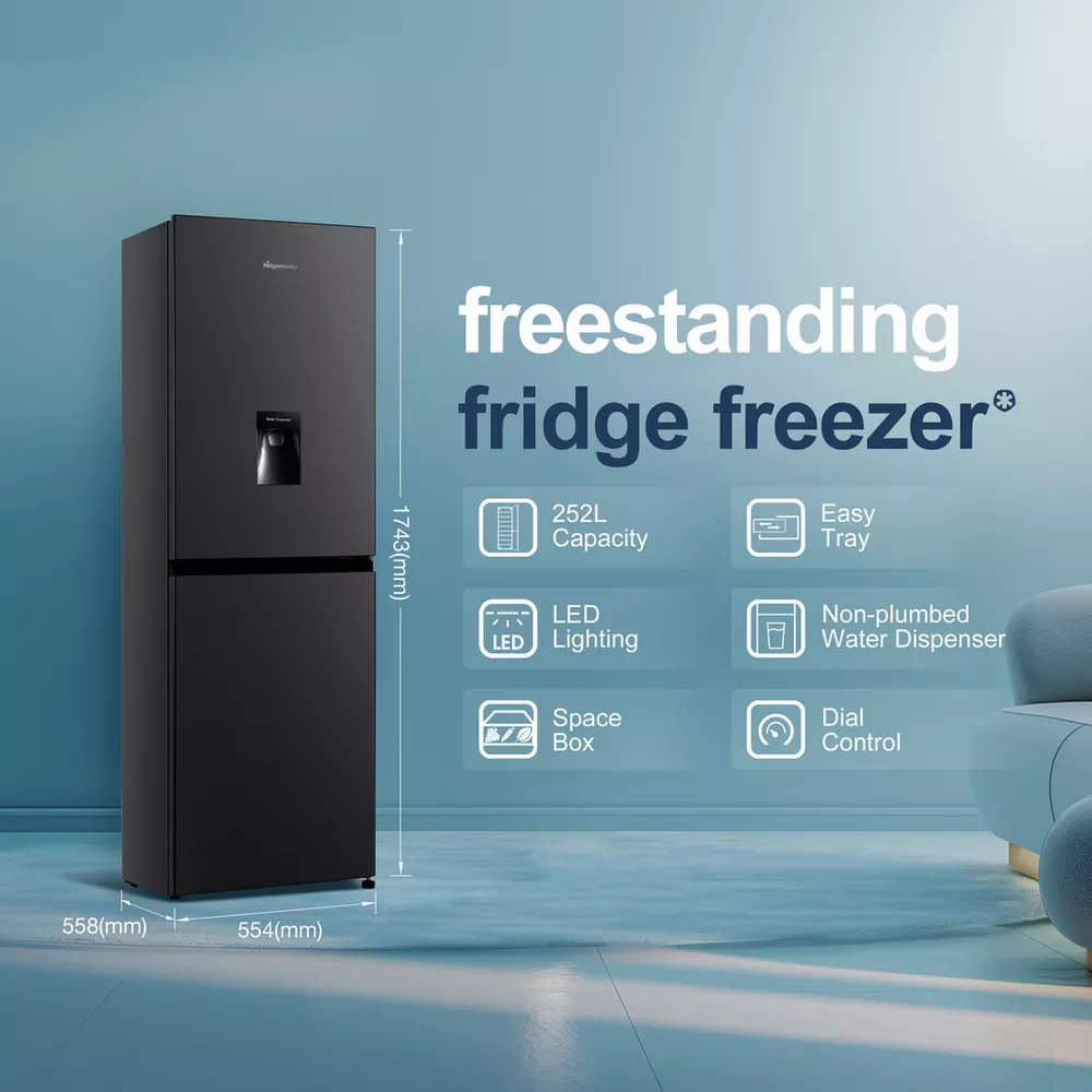 Fridgemaster MC55240DEB Freestanding Fridge Freezer - Black — thumbnail 16