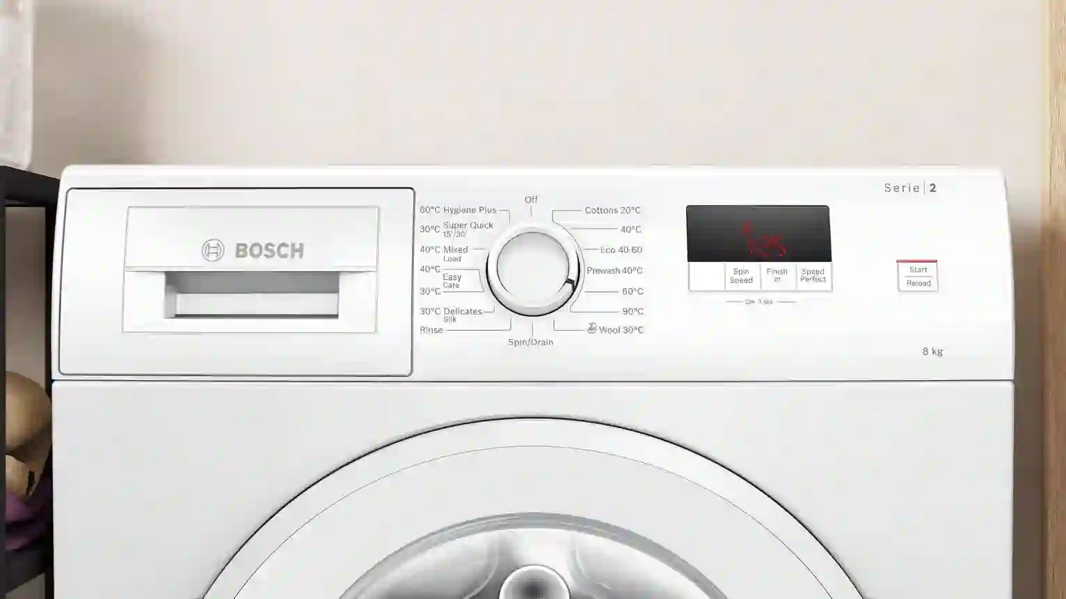Bosch WGE03408GB 8KG 1400 Spin Washing Machine - White — thumbnail 6